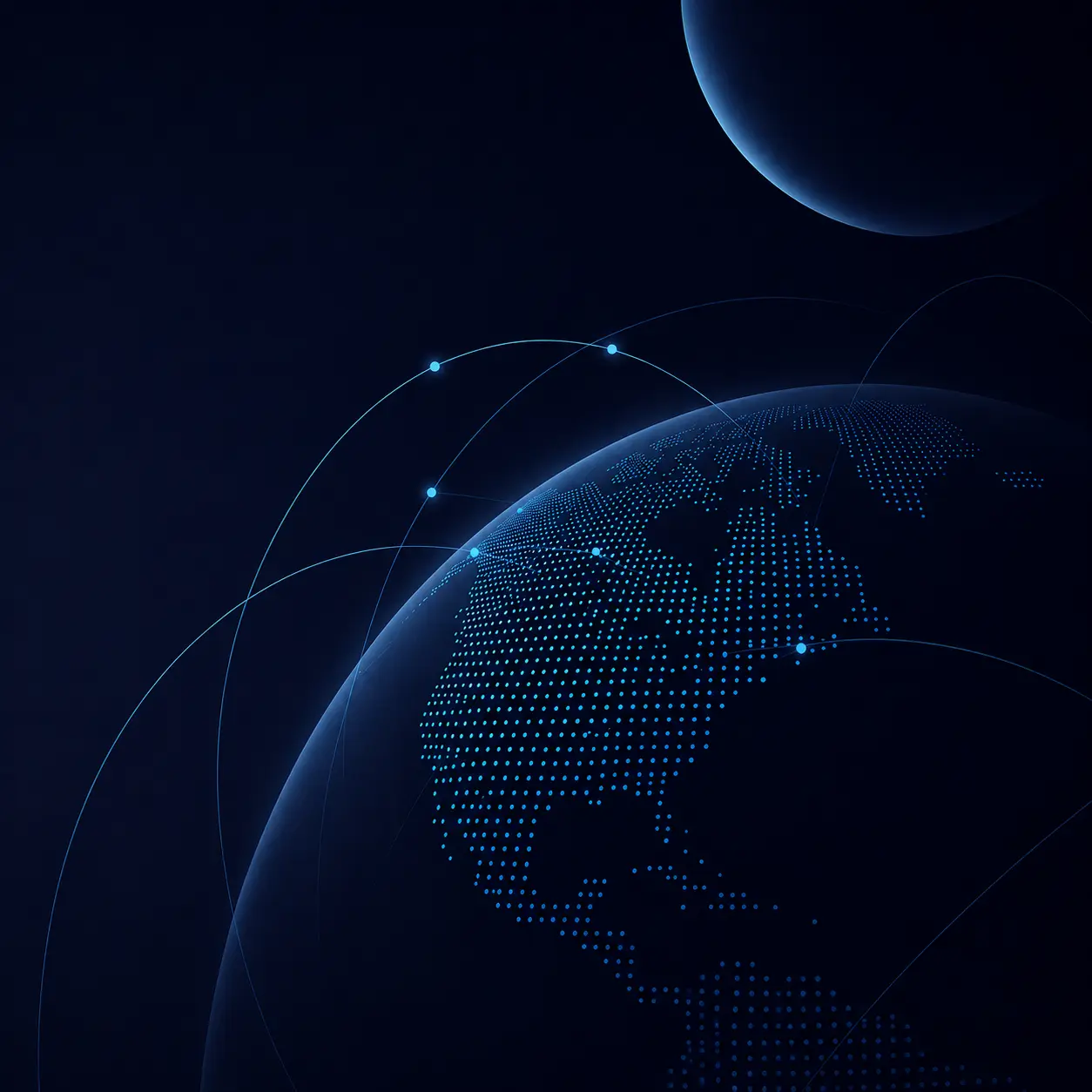 Abstract blue network illustration